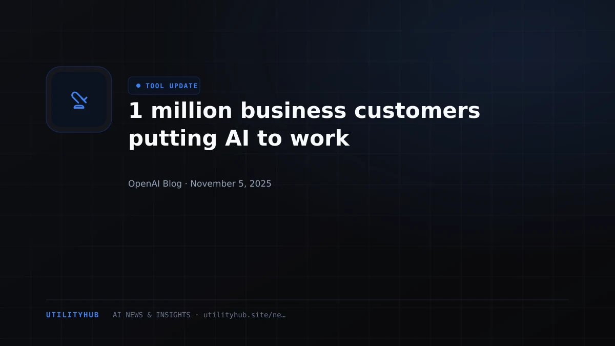 Visual for 1 million business customers putting AI to work
