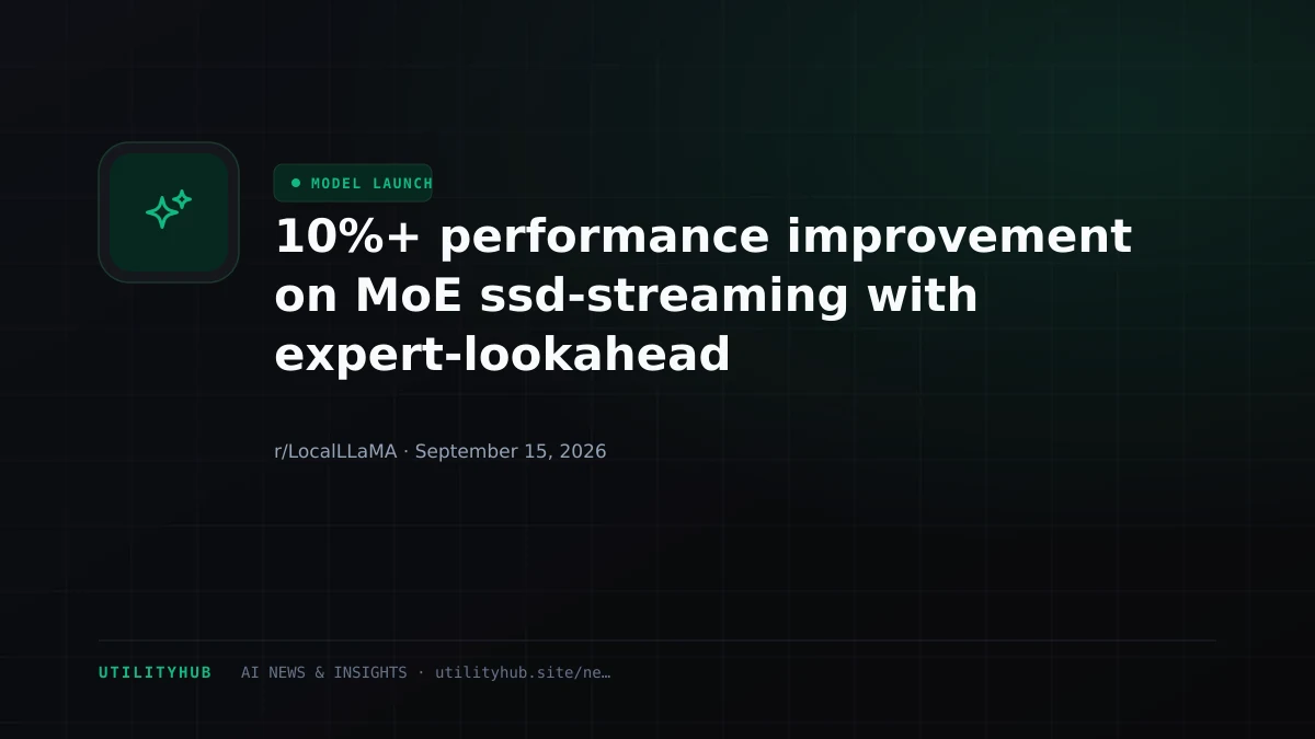 Visual for 10%+ performance improvement on MoE ssd-streaming with expert-lookahead