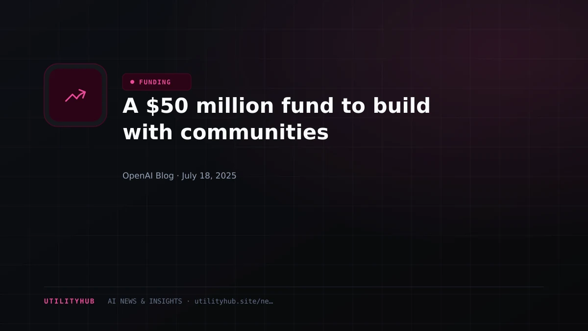 Visual reporting for A $50 million fund to build with communities