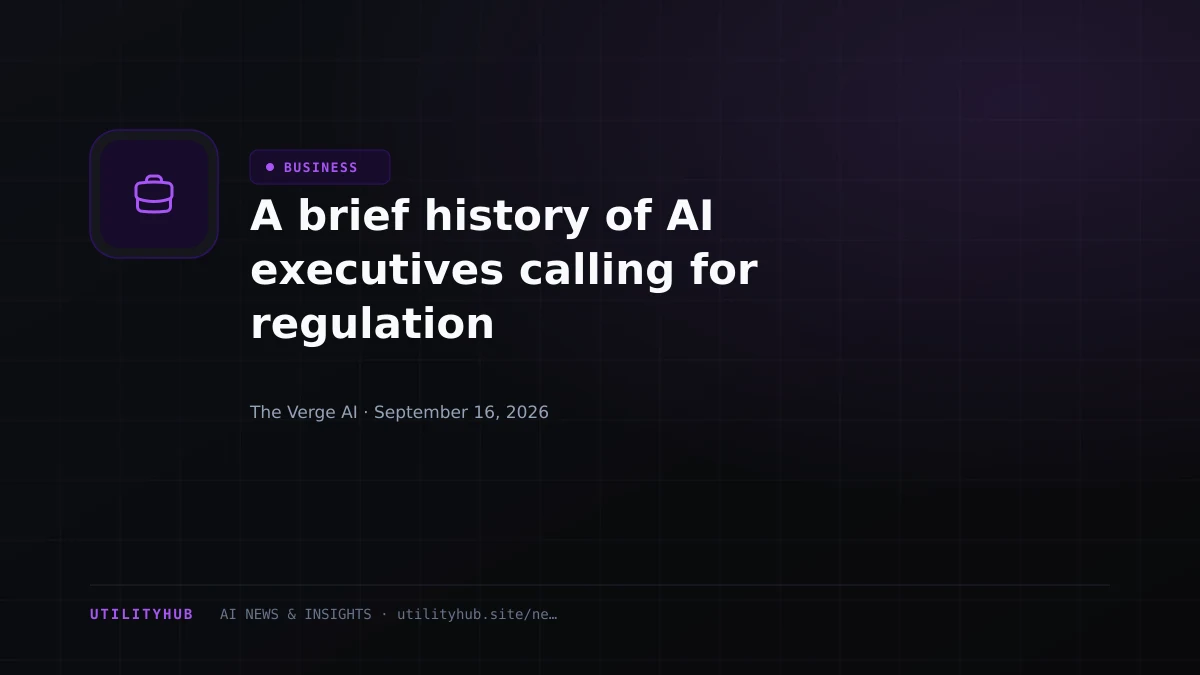 Visual for A brief history of AI executives calling for regulation