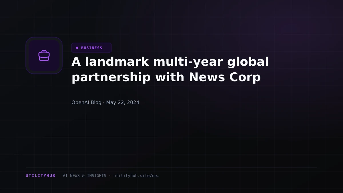 Visual reporting for A landmark multi-year global partnership with News Corp