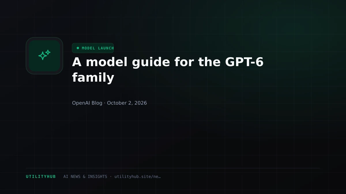 Visual reporting for A model guide for the GPT-6 family