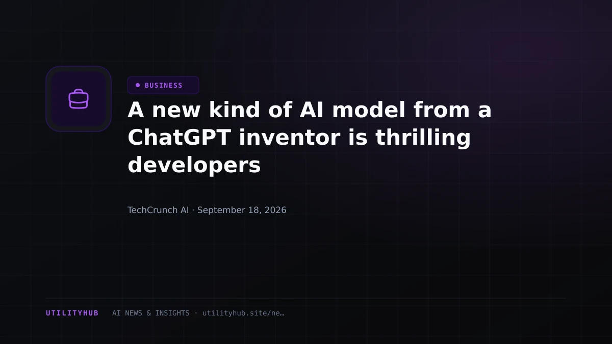 A new kind of AI model from a ChatGPT inventor is thrilling developers