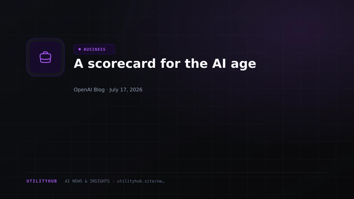 Visual for A scorecard for the AI age