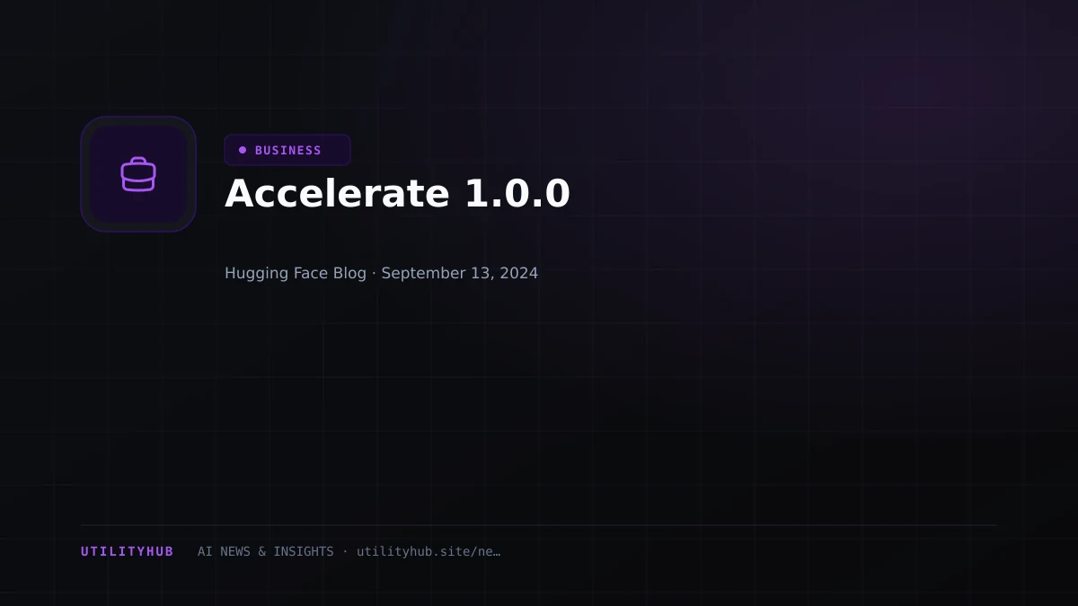 Visual reporting for Accelerate 1.0.0