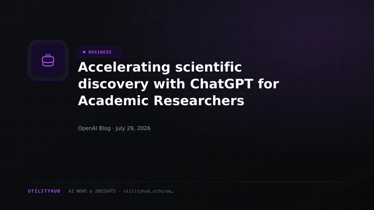 Visual for Accelerating scientific discovery with ChatGPT for Academic Researchers
