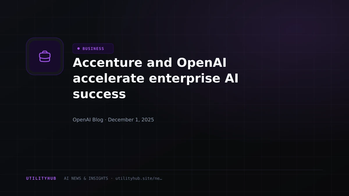 Visual for Accenture and OpenAI accelerate enterprise AI success