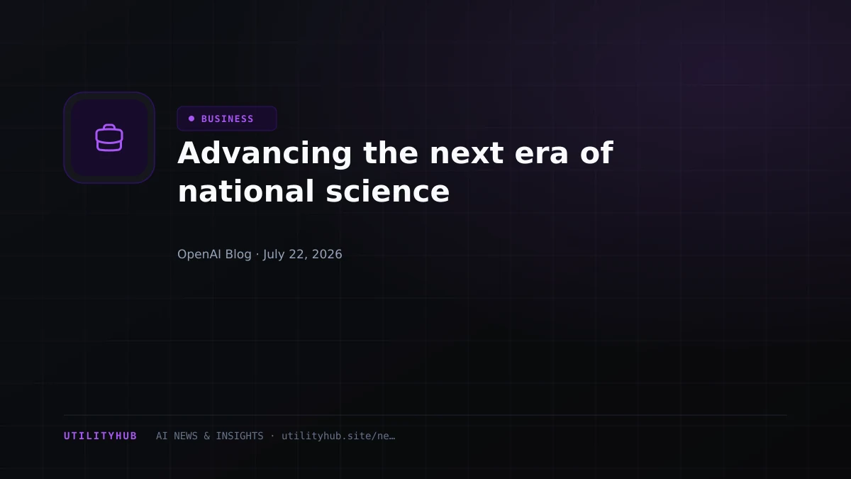 Visual for Advancing the next era of national science