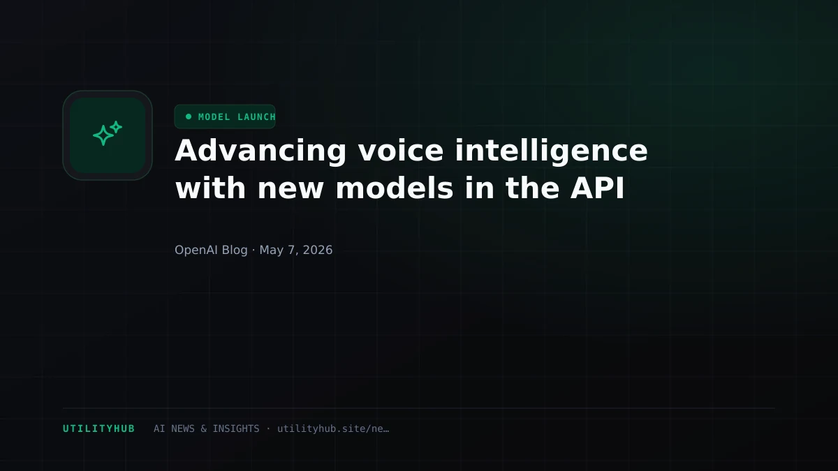 Visual for Advancing voice intelligence with new models in the API