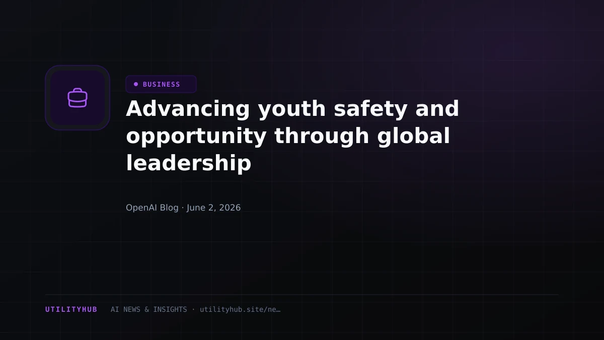 Visual for Advancing youth safety and opportunity through global leadership