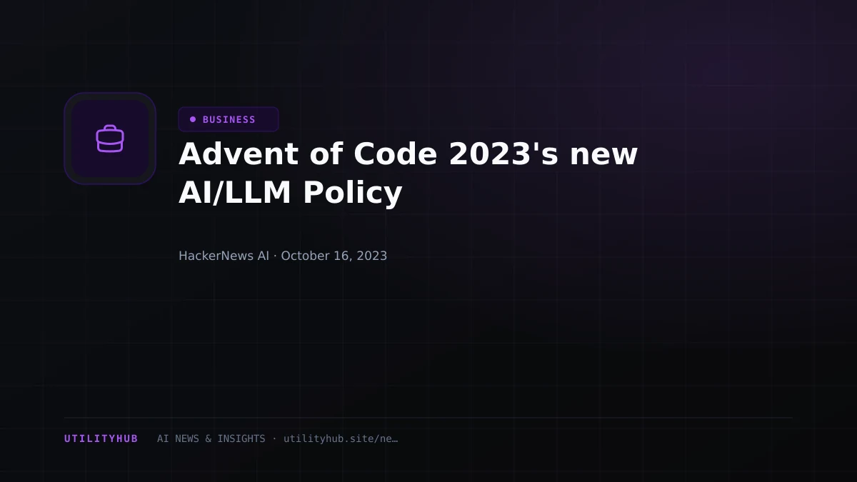 Visual reporting for Advent of Code 2023's new AI/LLM Policy