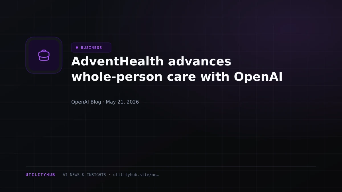 Visual for AdventHealth advances whole-person care with OpenAI