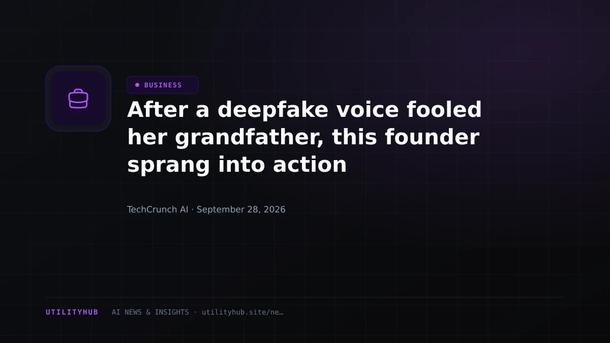 Visual for After a deepfake voice fooled her grandfather, this founder sprang into action