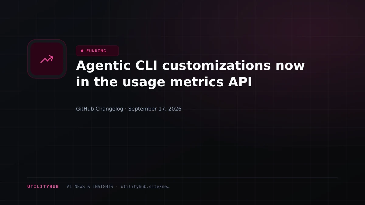 Visual for Agentic CLI customizations now in the usage metrics API