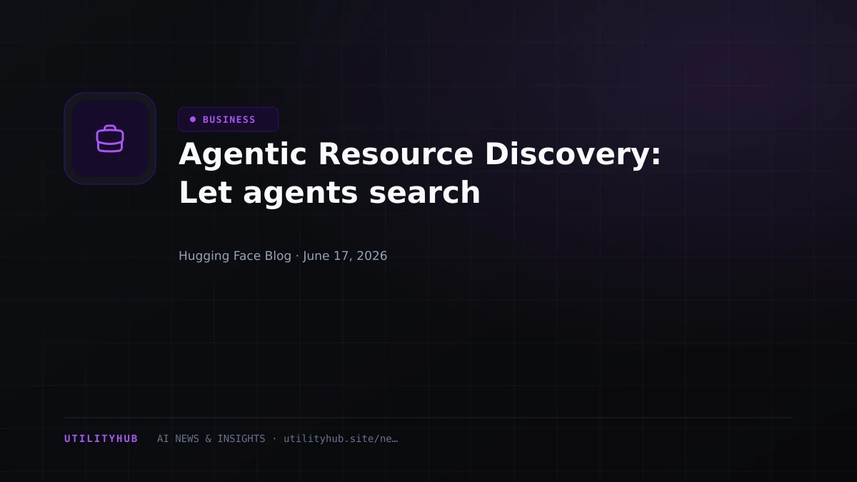 Visual for Agentic Resource Discovery: Let agents search