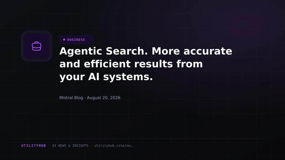 Visual for Agentic Search. More accurate and efficient results from your AI systems.