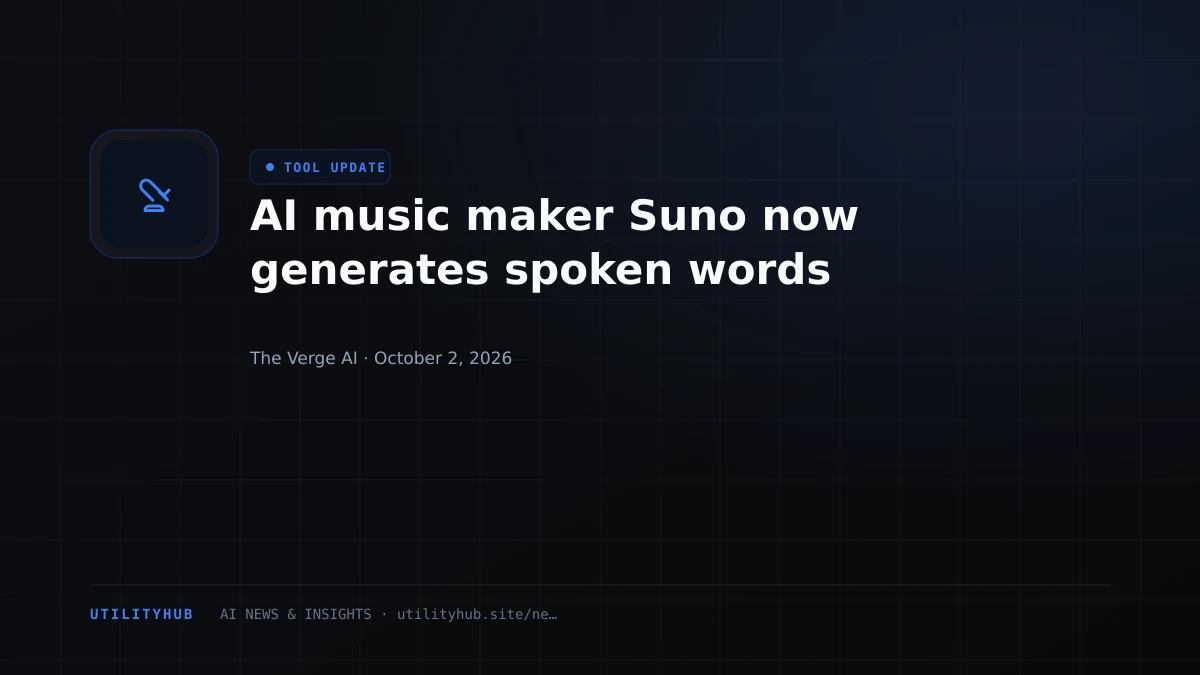 Visual reporting for AI music maker Suno now generates spoken words
