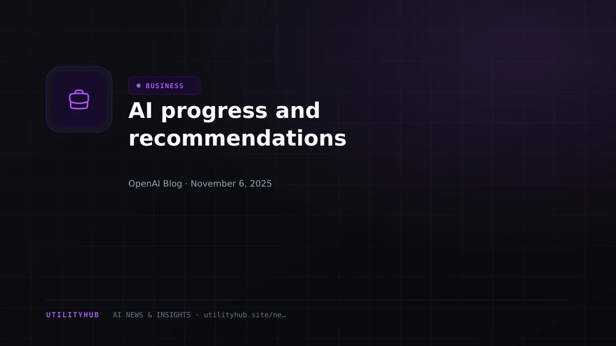 Visual for AI progress and recommendations