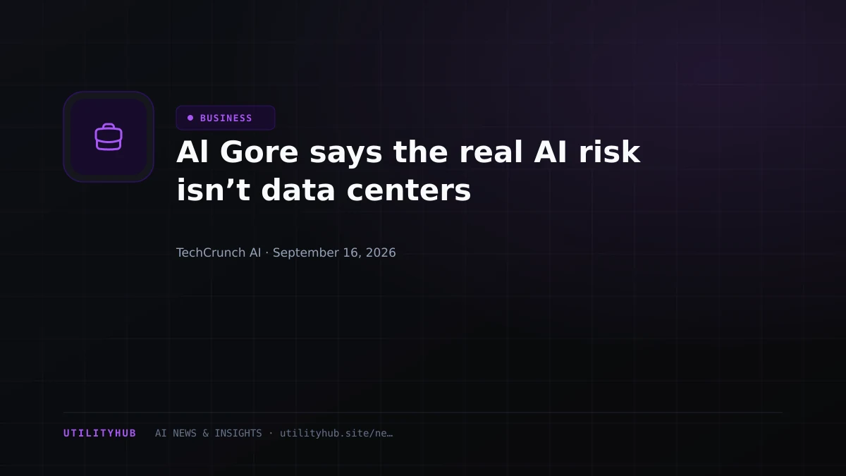 Visual for Al Gore says the real AI risk isn’t data centers