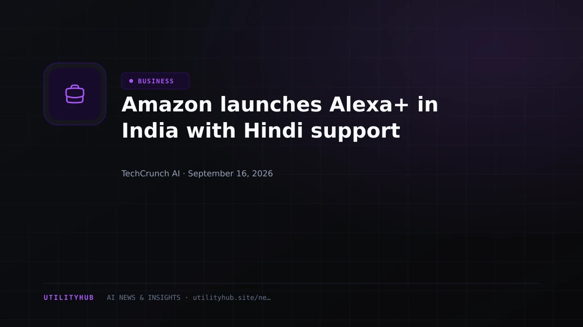 Visual for Amazon launches Alexa+ in India with Hindi support