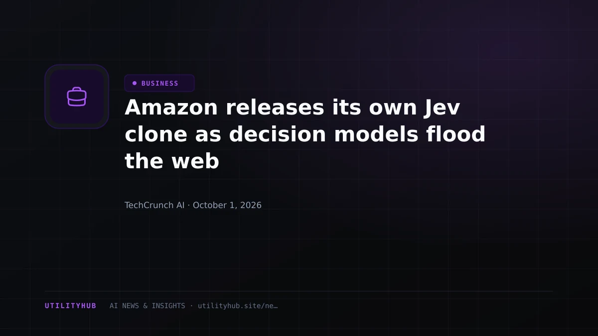 Visual reporting for Amazon releases its own Jev clone as decision models flood the web