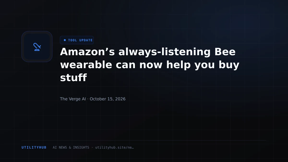Amazon’s always-listening Bee wearable can now help you buy stuff