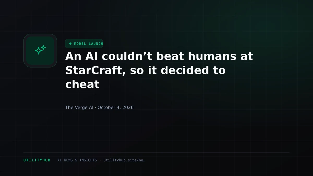 Visual reporting for An AI couldn’t beat humans at StarCraft, so it decided to cheat