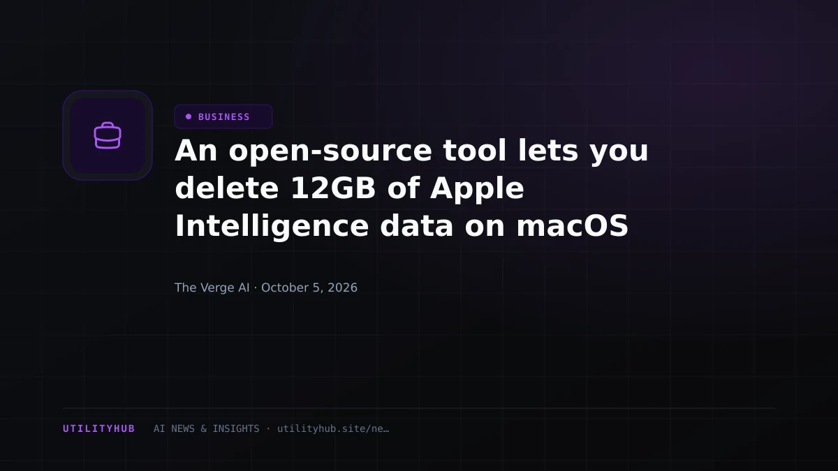 Visual reporting for An open-source tool lets you delete 12GB of Apple Intelligence data on macOS