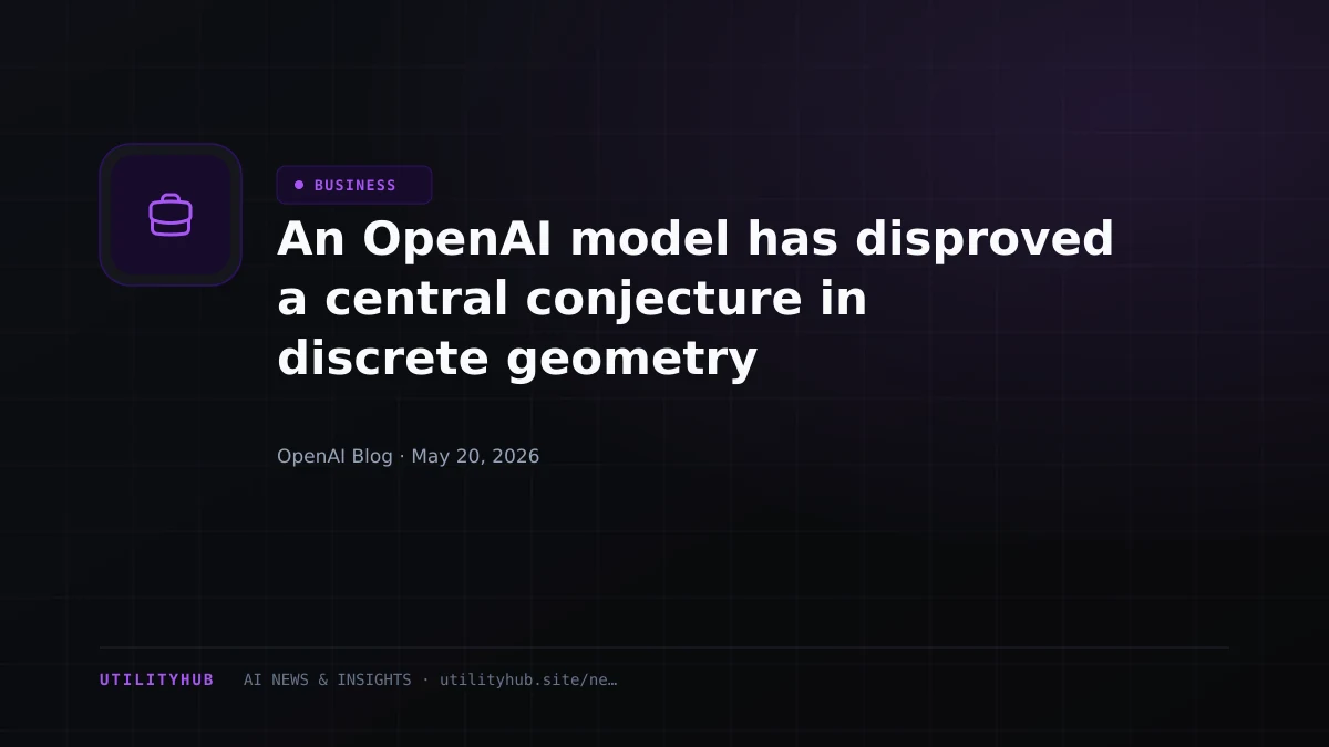 Visual for An OpenAI model has disproved a central conjecture in discrete geometry