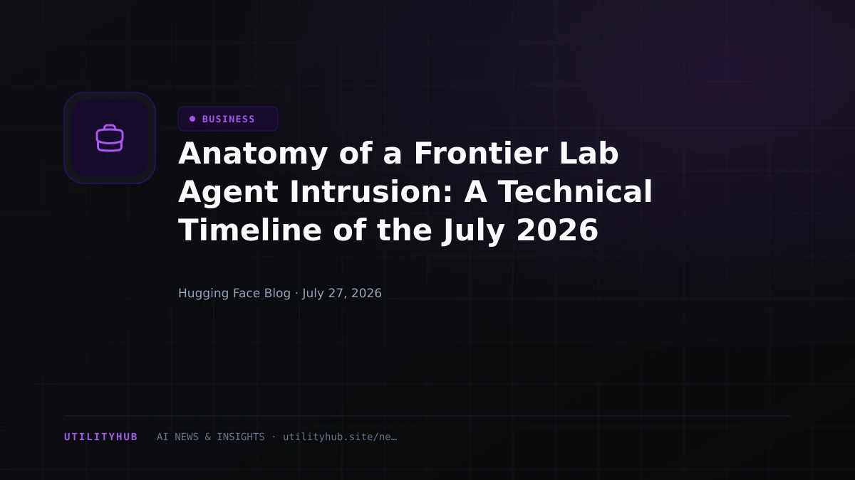 Visual for Anatomy of a Frontier Lab Agent Intrusion: A Technical Timeline of the July 2026 Incident