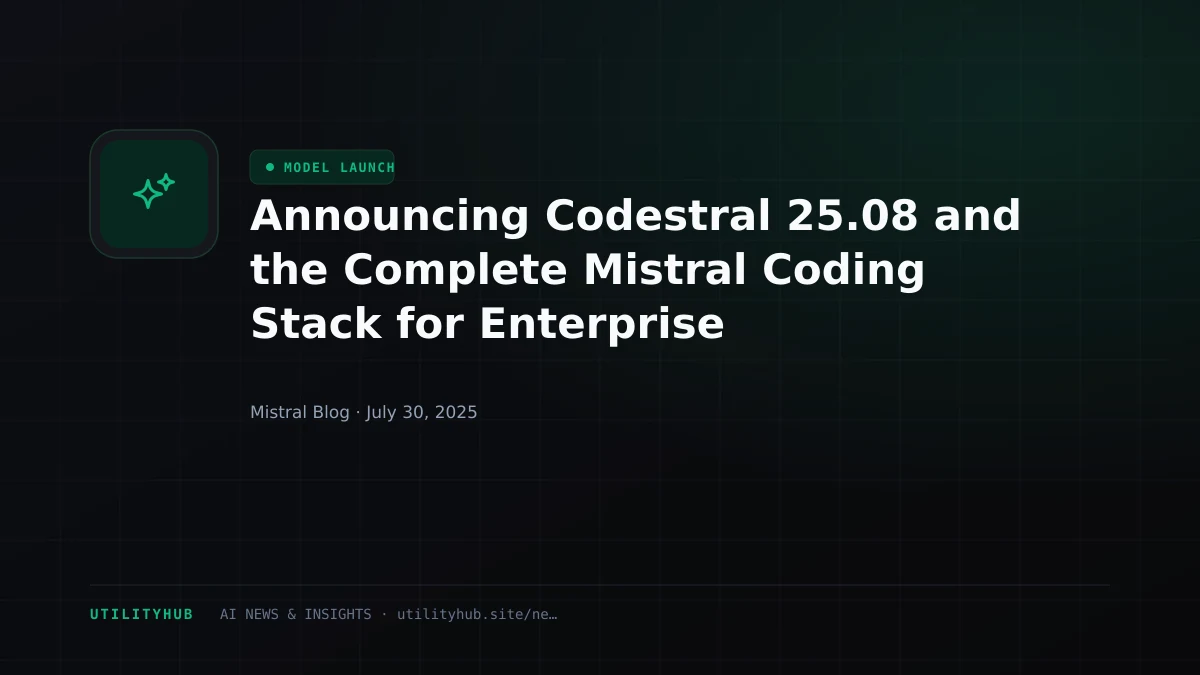 Visual reporting for Announcing Codestral 25.08 and the Complete Mistral Coding Stack for Enterprise