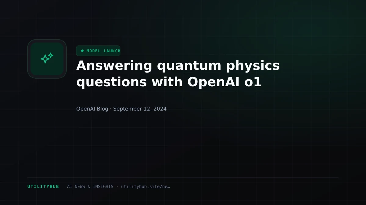 Visual reporting for Answering quantum physics questions with OpenAI o1