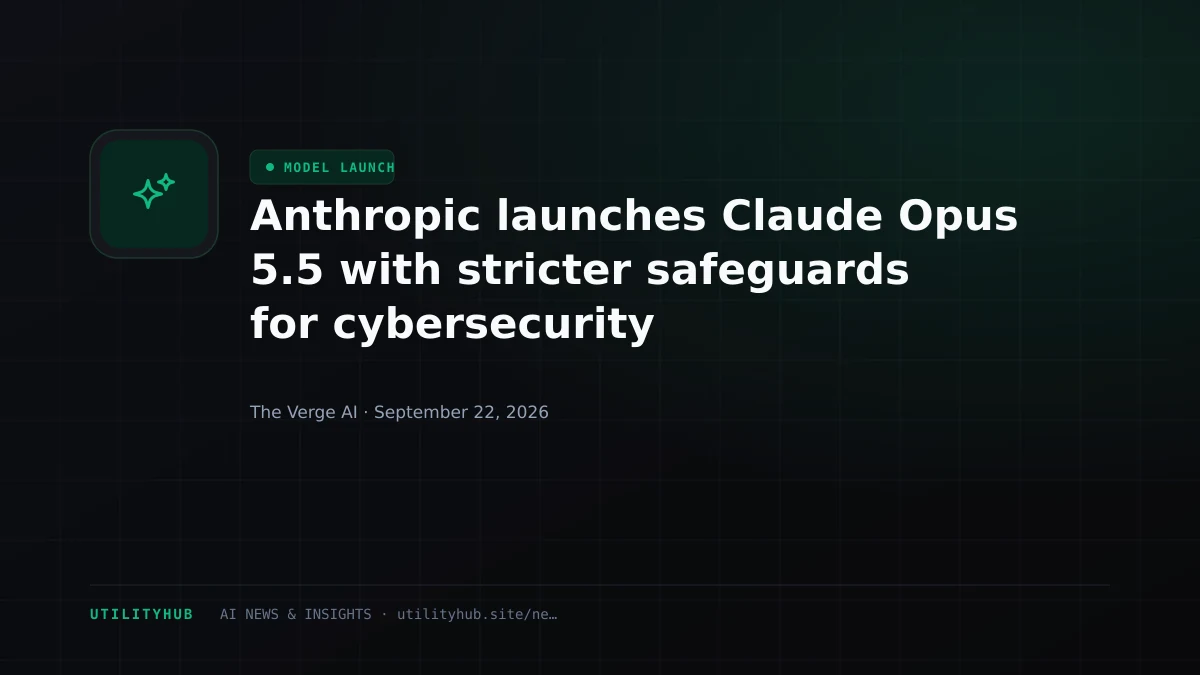 Visual for Anthropic launches Claude Opus 5.5 with stricter safeguards for cybersecurity