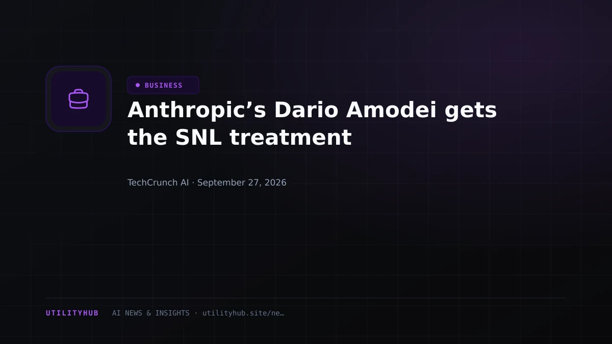 Anthropic’s Dario Amodei gets the SNL treatment