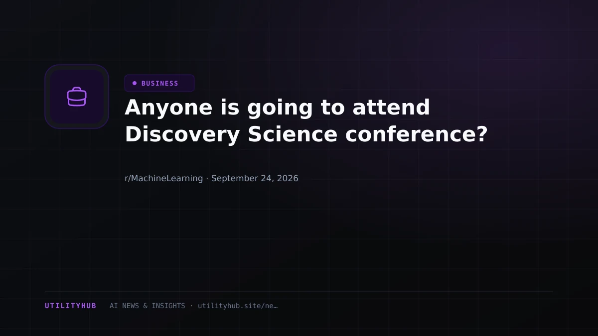 Visual for Anyone is going to attend Discovery Science conference?