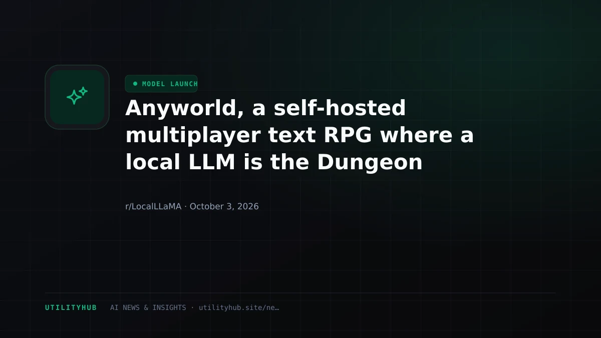 Visual reporting for Anyworld, a self-hosted multiplayer text RPG where a local LLM is the Dungeon Master