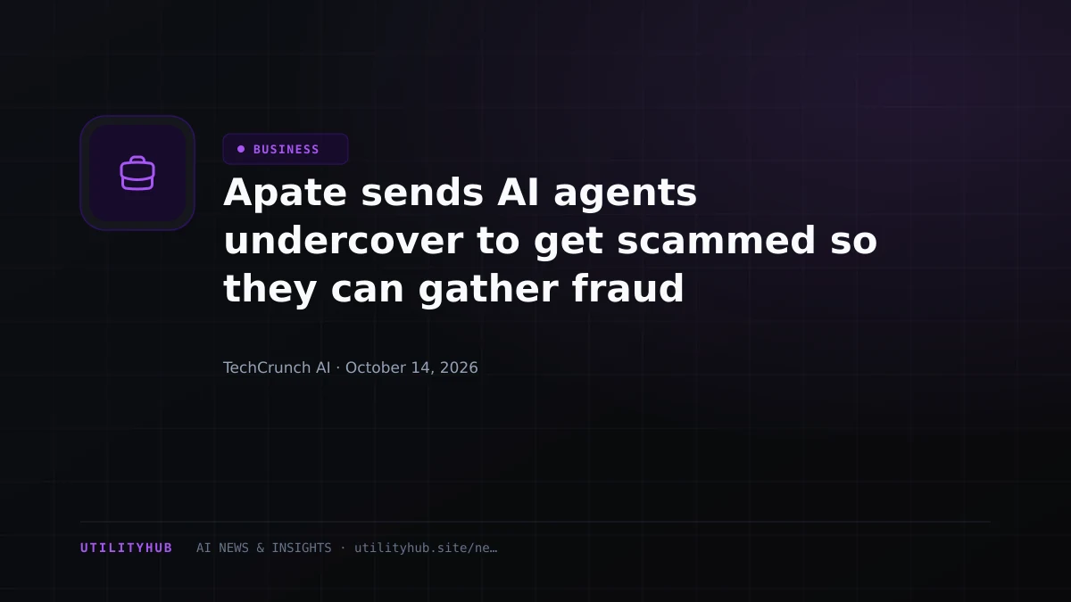 Visual reporting for Apate sends AI agents undercover to get scammed so they can gather fraud intelligence