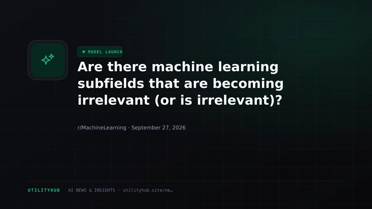 Visual for Are there machine learning subfields that are becoming irrelevant (or is irrelevant)?