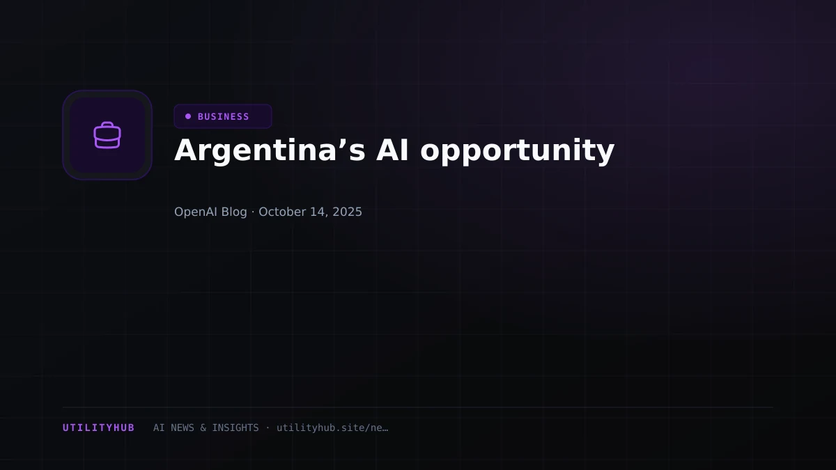 Visual for Argentina’s AI opportunity