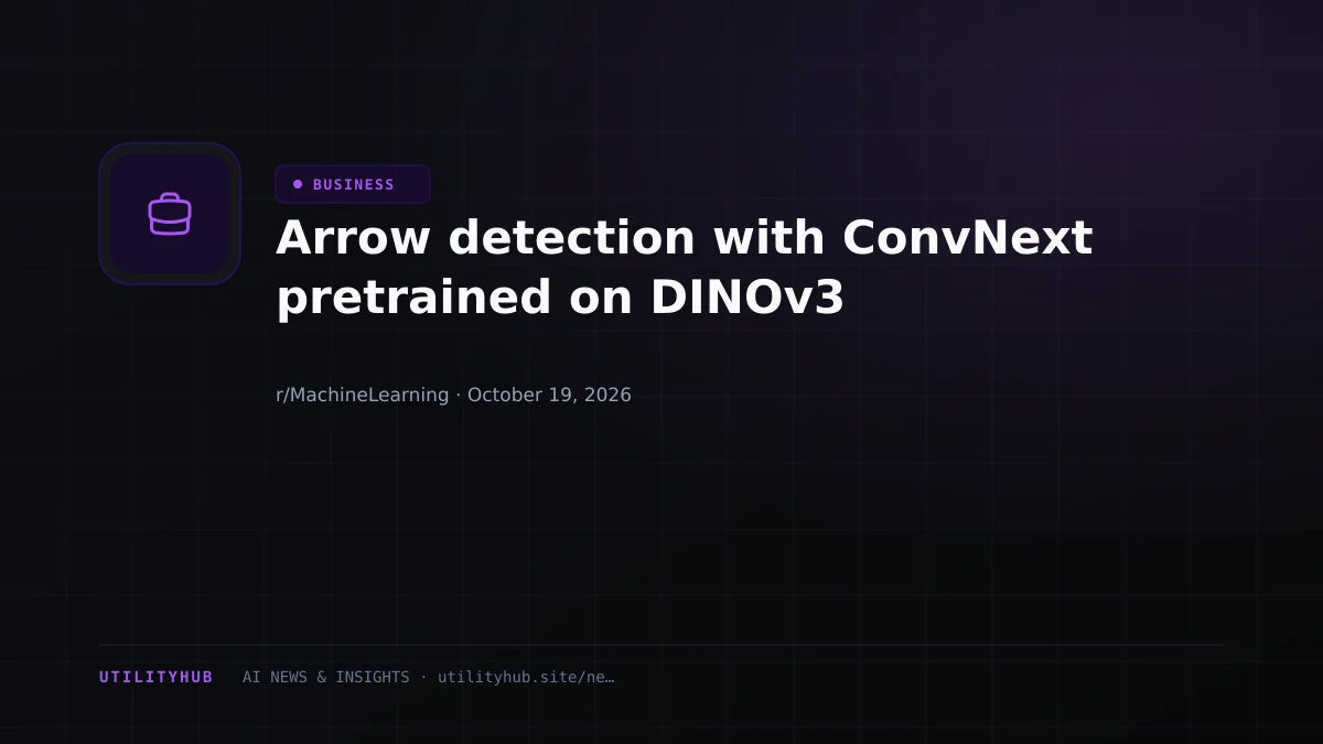 Visual reporting for Arrow detection with ConvNext pretrained on DINOv3