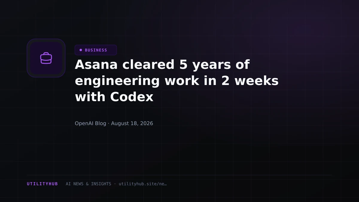 Visual for Asana cleared 5 years of engineering work in 2 weeks with Codex