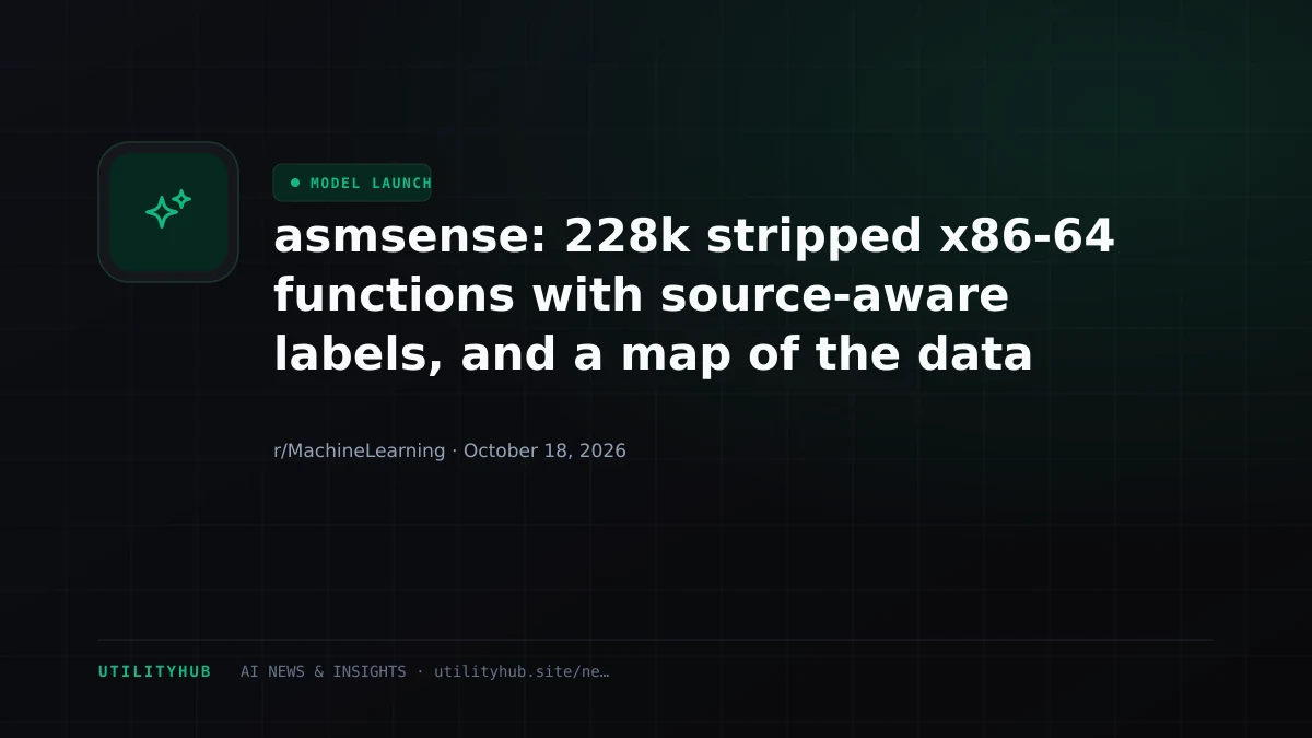 Visual reporting for asmsense: 228k stripped x86-64 functions with source-aware labels, and a map of the data we still lack.