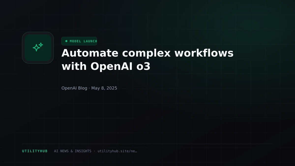 Visual reporting for Automate complex workflows with OpenAI o3