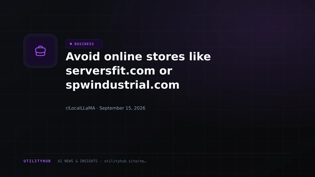 Visual for Avoid online stores like serversfit.com or spwindustrial.com