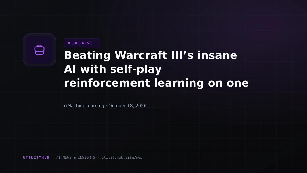 Beating Warcraft III’s insane AI with self-play reinforcement learning on one desktop