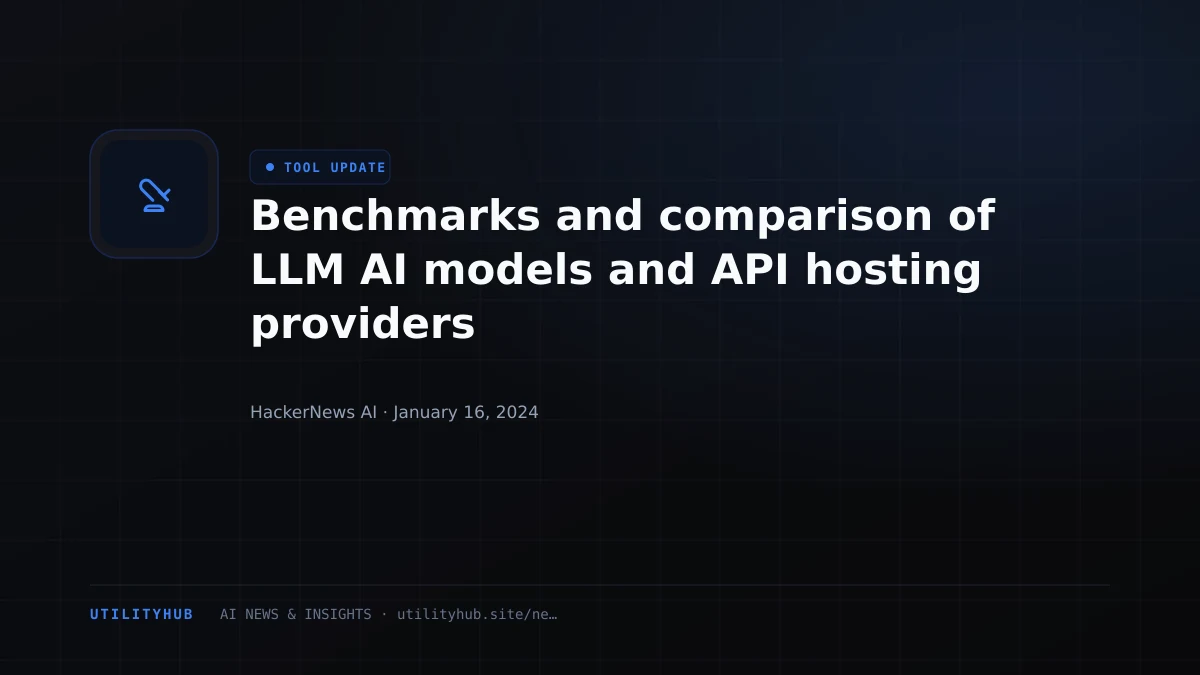 Visual reporting for Benchmarks and comparison of LLM AI models and API hosting providers