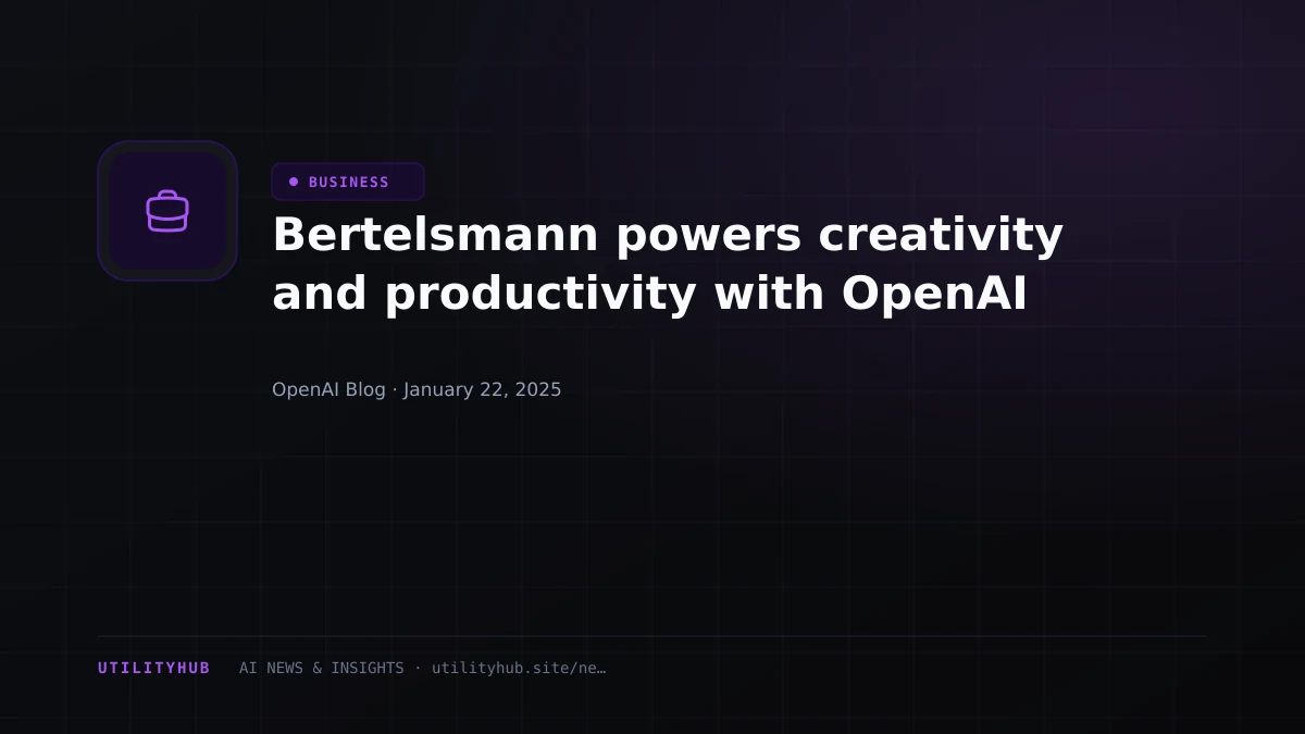 Visual reporting for Bertelsmann powers creativity and productivity with OpenAI