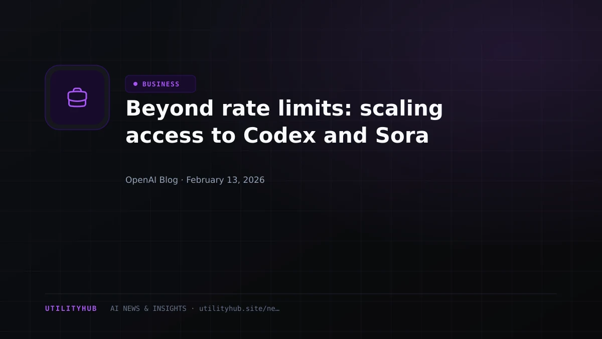 Visual for Beyond rate limits: scaling access to Codex and Sora