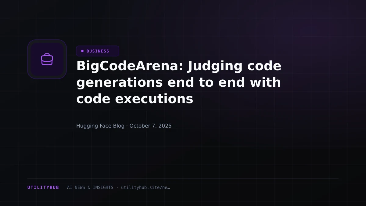 Visual for BigCodeArena: Judging code generations end to end with code executions