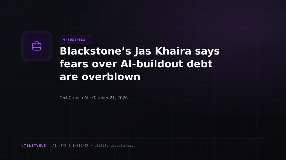 Visual reporting for Blackstone’s Jas Khaira says fears over AI-buildout debt are overblown